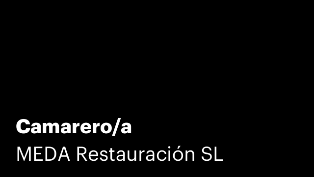 Camarero/a