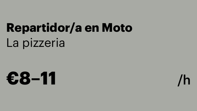 Repartidor/a en Moto