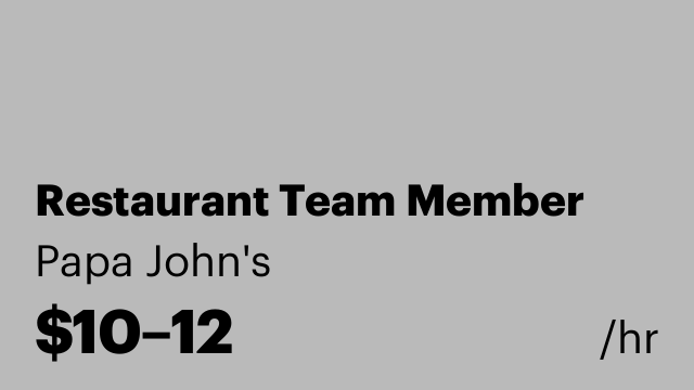 Restaurant Team Member