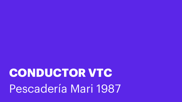 CONDUCTOR VTC