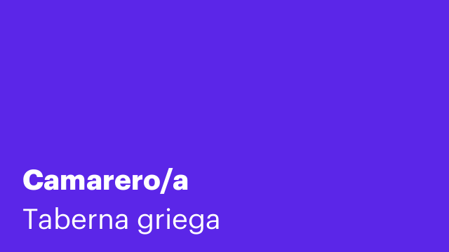 Camarero/a