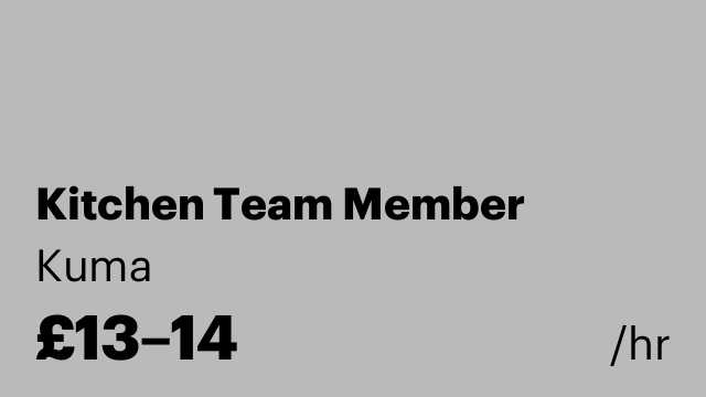 Kitchen Team Member