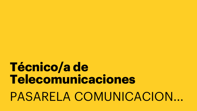 Técnico/a de Telecomunicaciones
