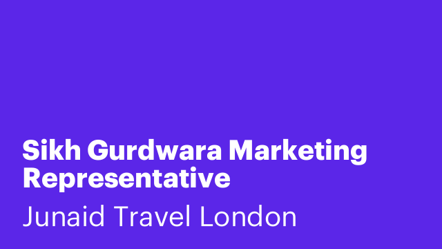 Sikh Gurdwara Marketing Representative