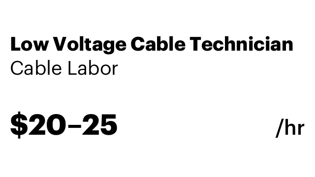 Low Voltage Cable Technician