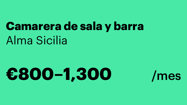 Camarera de sala y barra