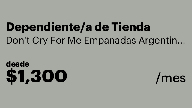Dependiente/a de Tienda