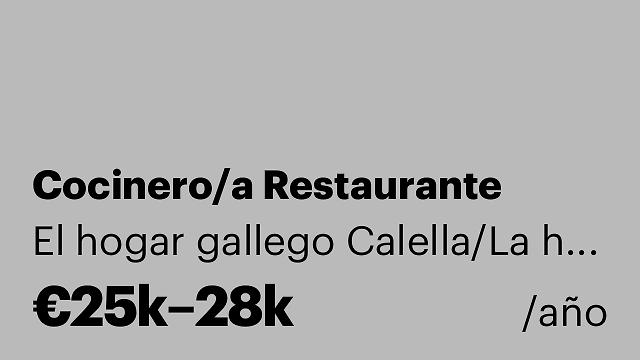 Cocinero/a Restaurante