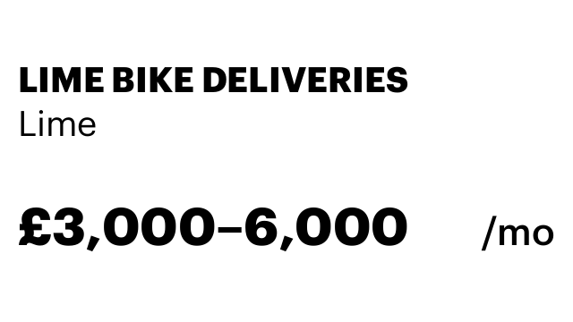 LIME BIKE DELIVERIES