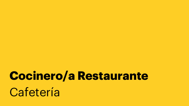Cocinero/a Restaurante