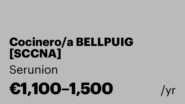 Cocinero/a BELLPUIG [SCCNA]