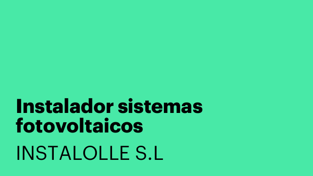 Instalador sistemas fotovoltaicos