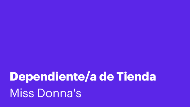 Dependiente/a de Tienda