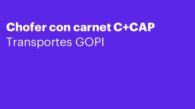 Chofer con carnet C+CAP