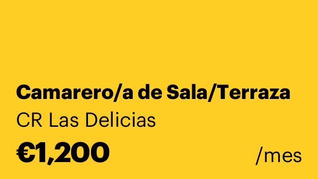 Camarero/a de Sala/Terraza