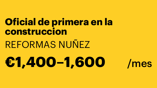Oficial de primera en la construccion