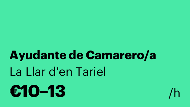 Ayudante de Camarero/a