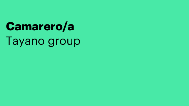 Camarero/a