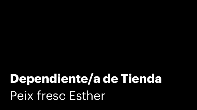 Dependiente/a de Tienda