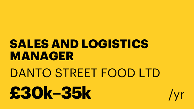 SALES AND LOGISTICS MANAGER