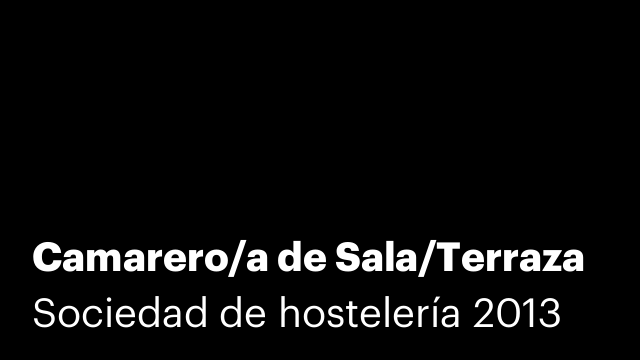Camarero/a de Sala/Terraza