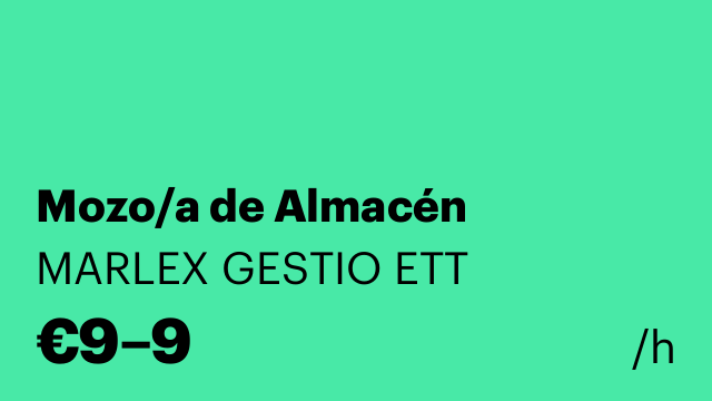 Mozo/a de Almacén