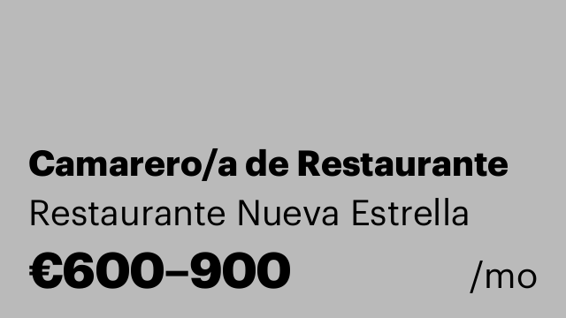 Camarero/a de Restaurante