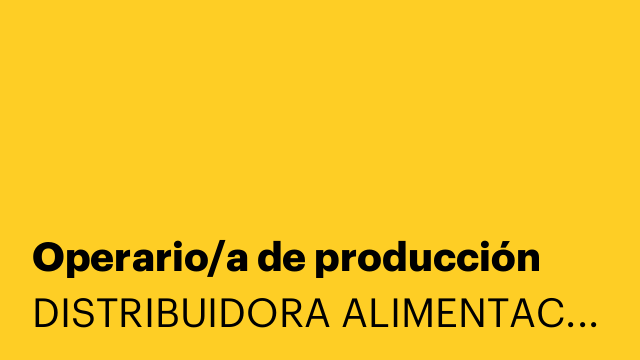 Operario/a de producción