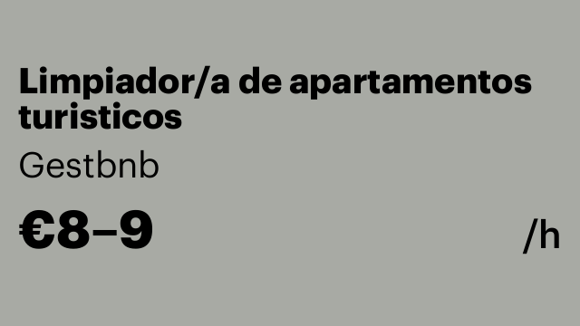 Limpiador/a de apartamentos turisticos