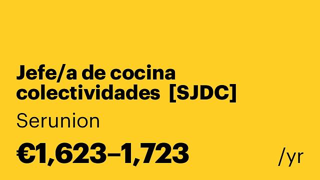 Jefe/a de cocina colectividades  [SJDC]