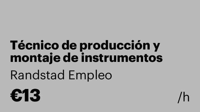 Técnico de producción y montaje de instrumentos