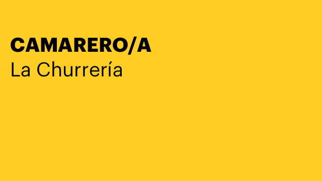 CAMARERO/A