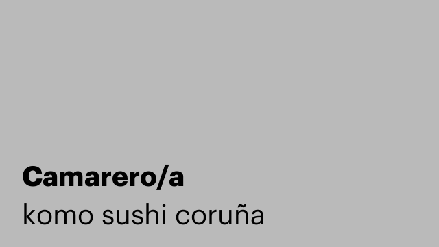 Camarero/a
