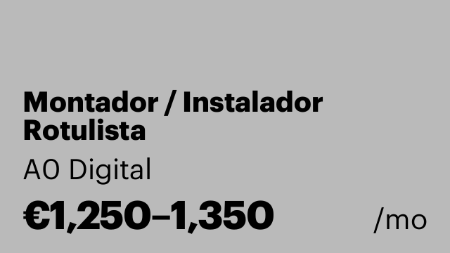 Montador / Instalador Rotulista
