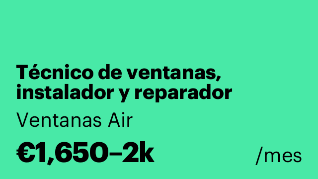 Técnico de ventanas, instalador y reparador