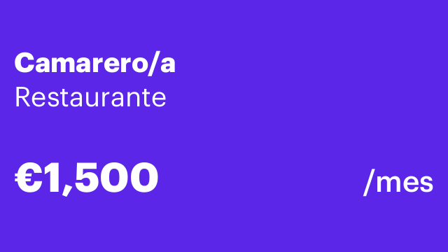 Camarero/a