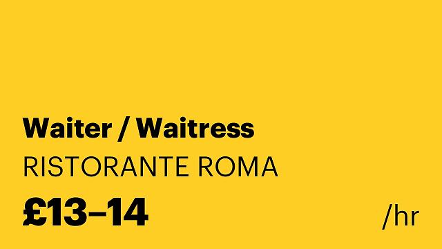 Waiter / Waitress