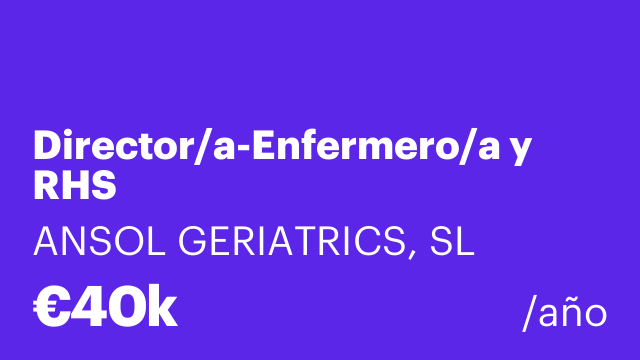 Director/a-Enfermero/a y RHS