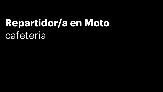 Repartidor/a en Moto