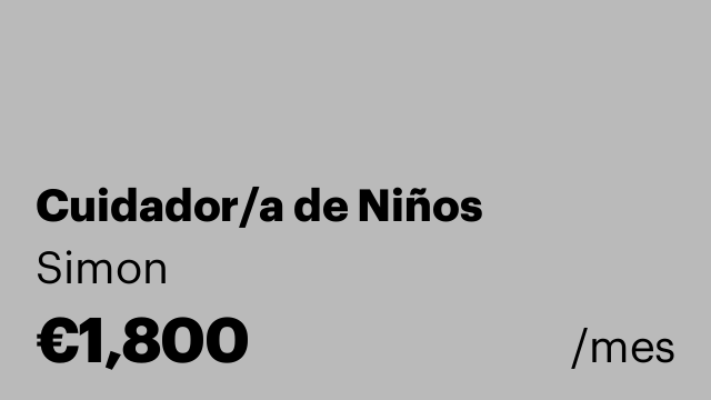 Cuidador/a de Niños