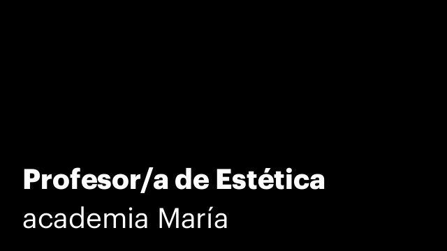 Profesor/a de Estética