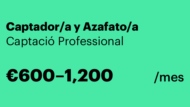 Captador/a y Azafato/a