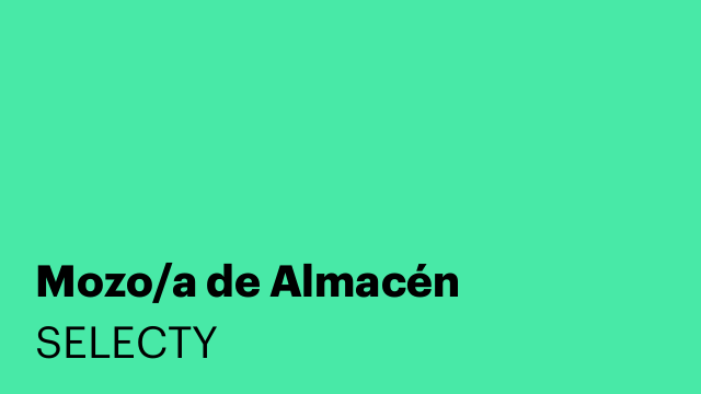 Mozo/a de Almacén