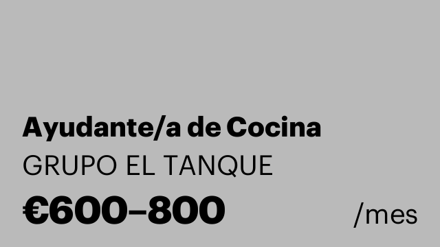 Ayudante/a de Cocina