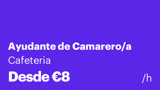 Ayudante de Camarero/a