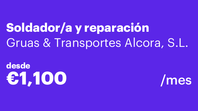 Soldador/a y reparación