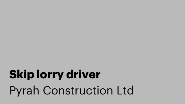 Skip lorry driver