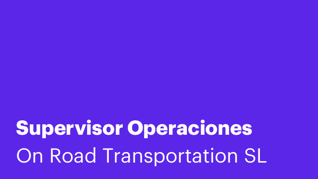 Supervisor Operaciones