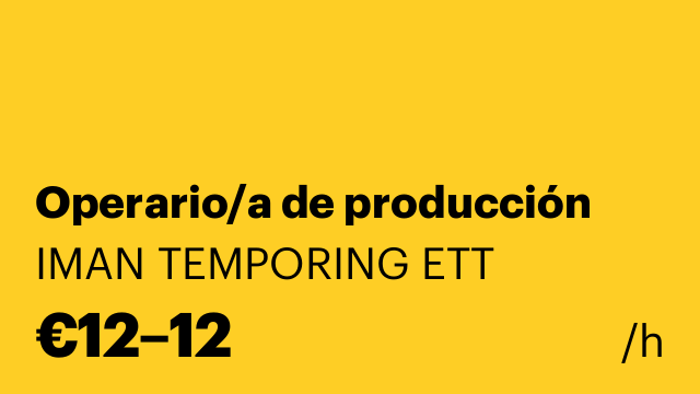 Operario/a de producción