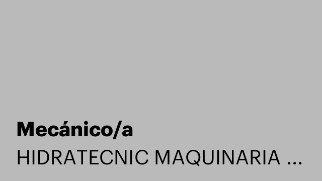 Mecánico/a